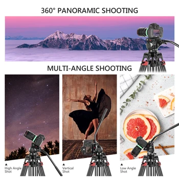 NEEWER Professional Heavy Duty Video Tripod 77 Inches Aluminum Alloy + 360 Degree Fluid Drag Head,Quick Shoe Plate/Bubble Level product image