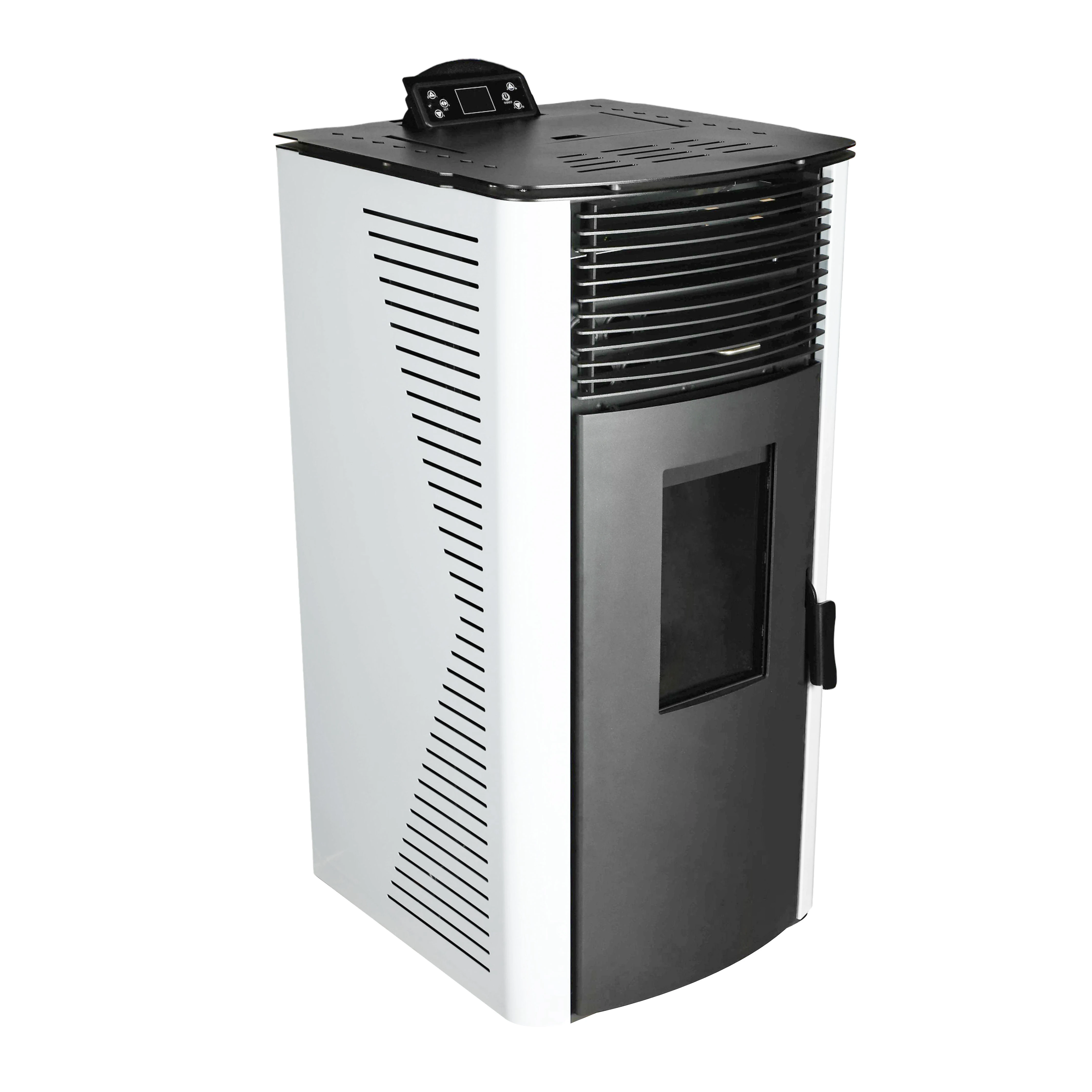 KM1202A 12kw Modern Design Steel Central Heating  European Style German Automatic Feeding WIFI Control Pellet Stove Fireplace