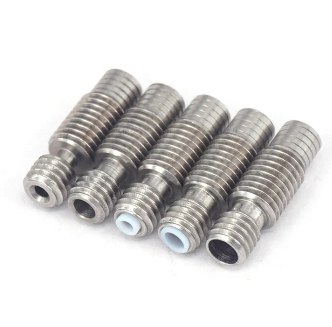 2pcs V6 Throat Long Thread Stainless Steel Bowden For 1.75/3mm Filament 