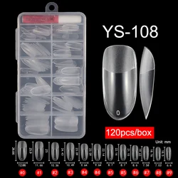 Высококачественные акриловые накладные ногти с полным покрытием для французского маникюра дизайн упаковки 120 шт. коробка короткие накладные ногти с клеем