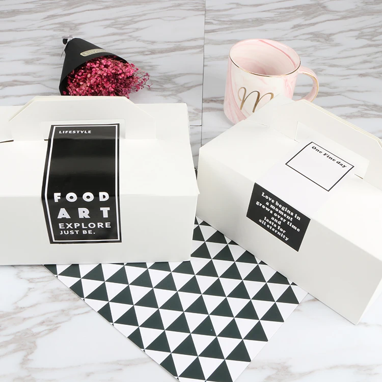 Wholesale high quality white custom luxury paper gift packaging small cardboard paper wedding cake box