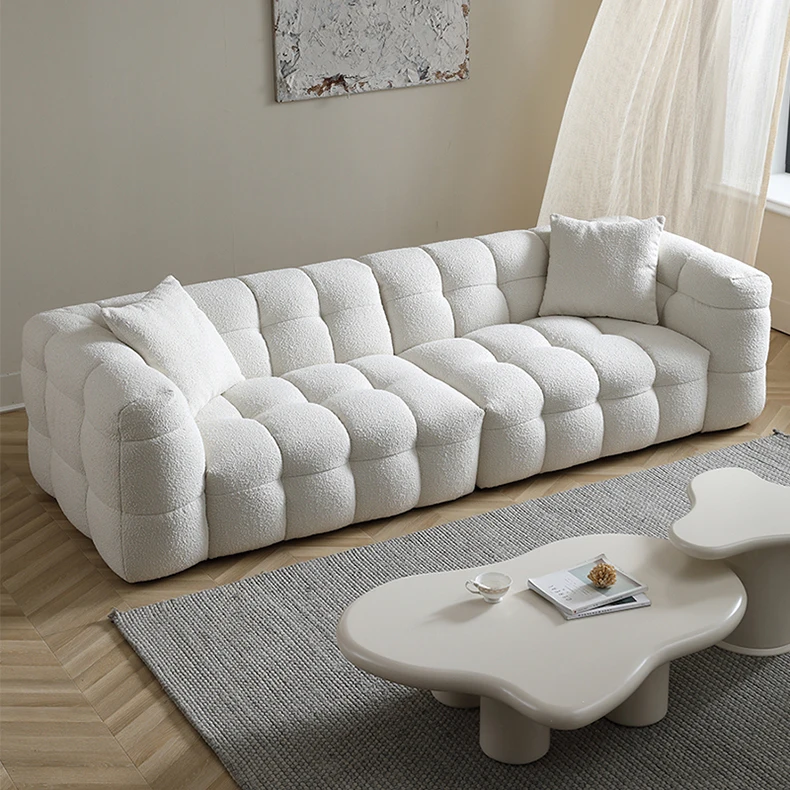 Modern Simplicity Three Seat Cloth Art Sofa Living Room Furniture Hotel