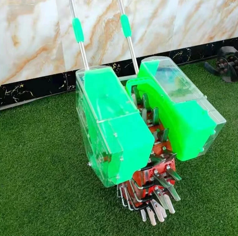 Corn Seeder Manual with Double Bucket /Wheat Plant Seeder with Fertilizer Applicator  Sowing Machine Seed Planter