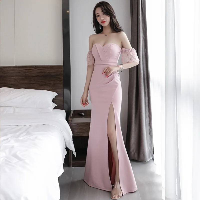 strapless open back dress Trendy, Chic Women's Clothing Boutique Mable Women's Satin and Stretchy Elastic Deep V Neck Dress, Magenta Size M Lane 201 main image 1