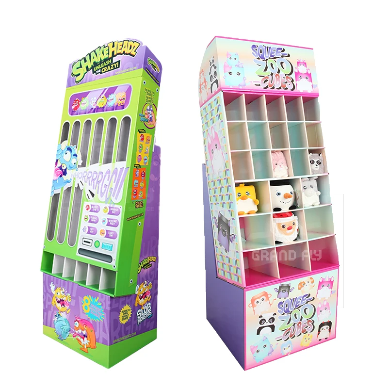 Custom Retail Pop up Cardboard Display Promotional Pos Paper Display Rack Snacks Drinks Liquor Shelf Cardboard Display Stand