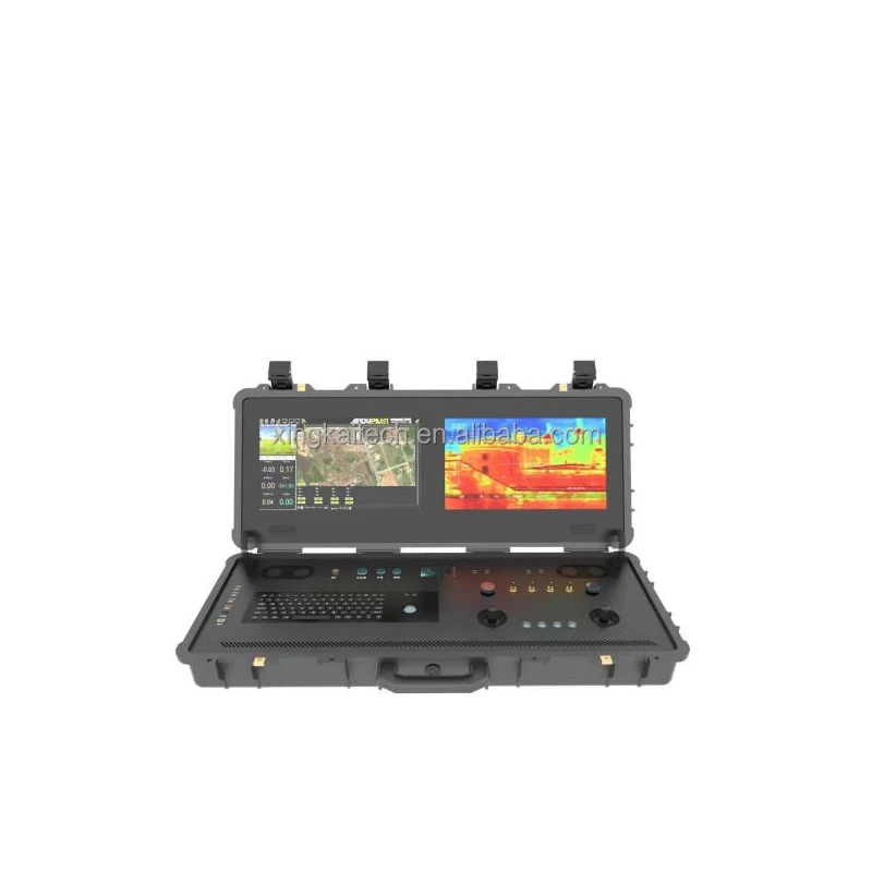 Dual Screen UAV Ground Control Station with Joystick | FPV Drone Remote ...