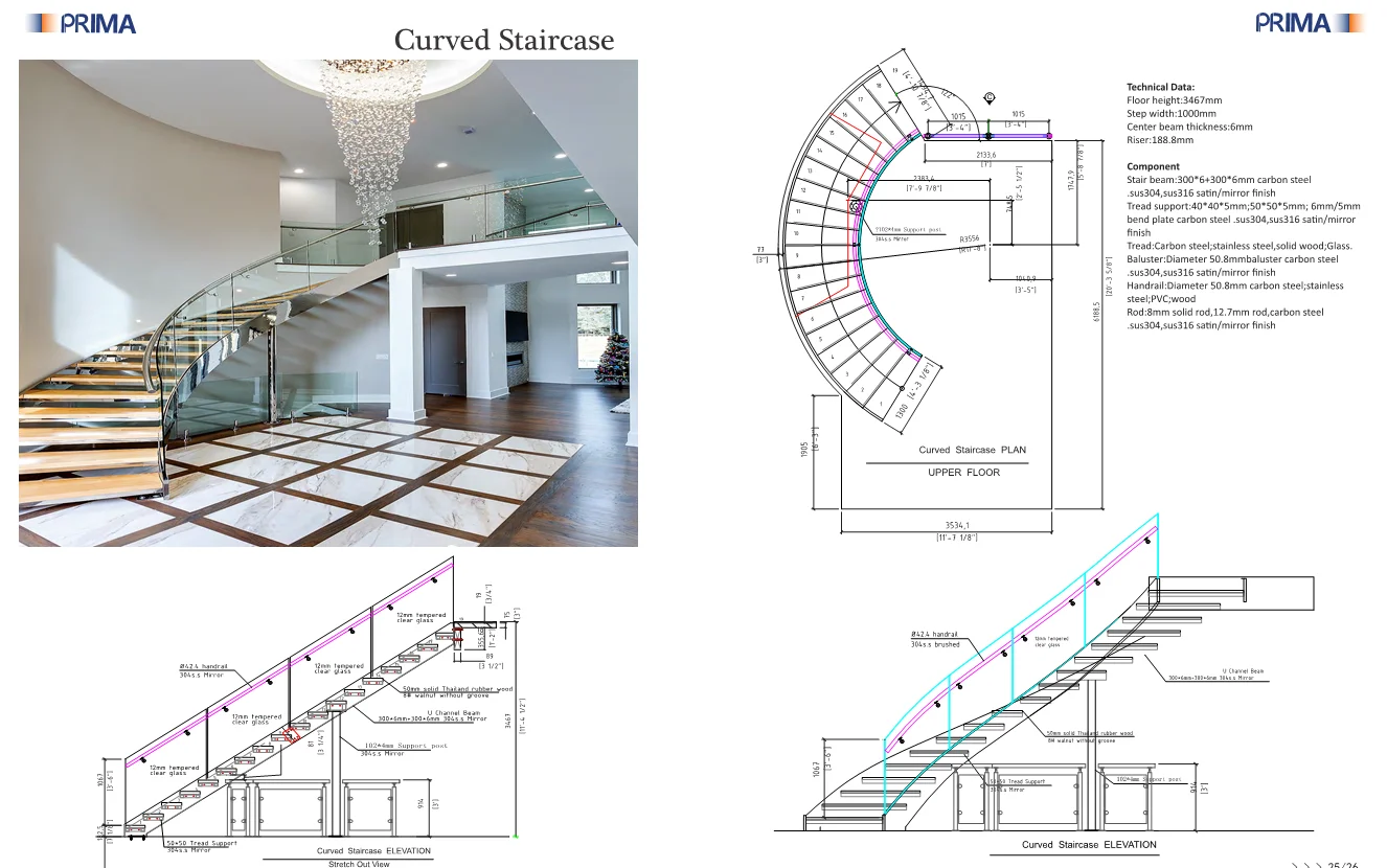 Aluminum Stair Stringers/modern Straight Staircase Buy Modernstringer