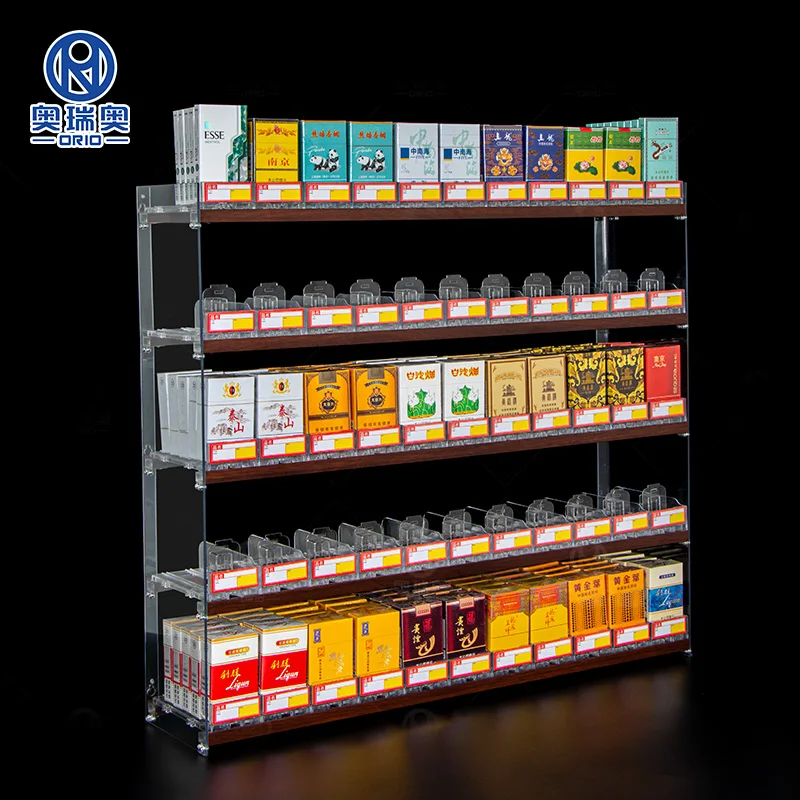 Customized Used Cigarette Display Racks for Sale Cigarette Rack Display Plastic Racks for Convenience Stores