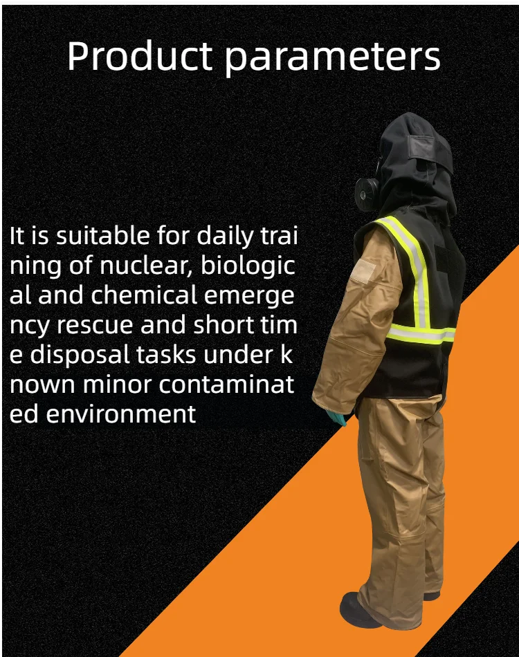 Cotton Nuclear Radiation Protective Suit with Vest and Pants Emergency Jacket and Pants for Contamination Protection