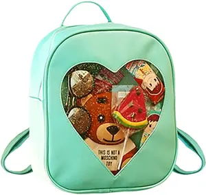 Custom Shape Girls Ita Leather Backpack School Pin Display Heart Ita Bag