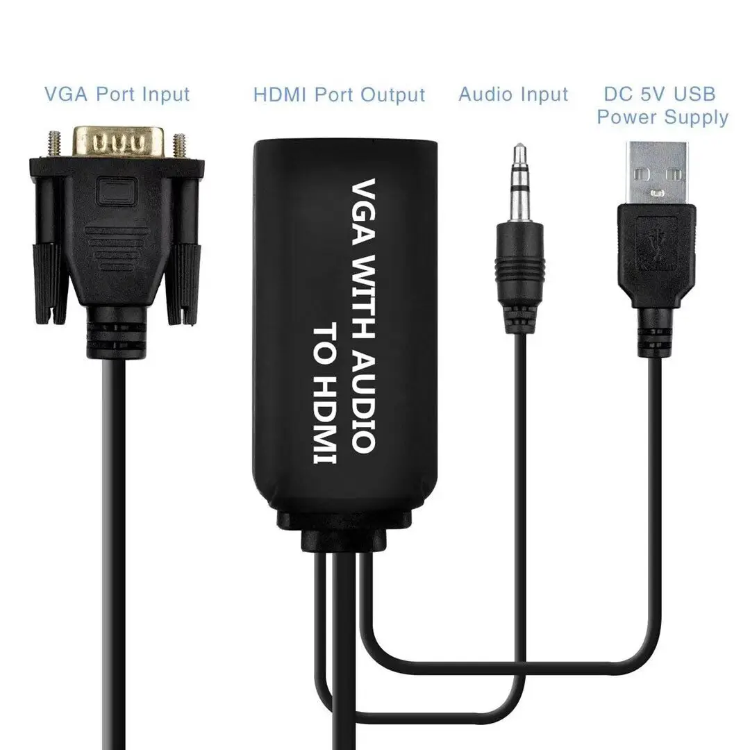 Adaptador HDMI a VGA KOLKE FHD 1080p Plug and Play, oferta LOi.