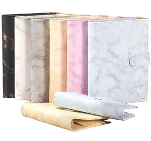 A5 & A6 Budget Tracking Notebook PU Leather Spiral Ring Binder Cover Organizer Cash Envelope Gift Loose-leaf Binding B5 A7 Sizes