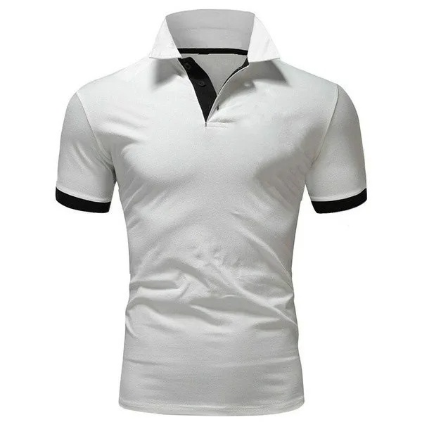 Discounted Custom Logo Men's Polo Shirt Short Sleeve Casual Slim-fit Cotton Tee Top