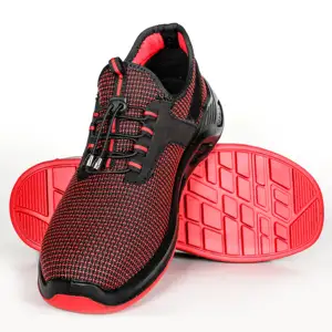 Factory Outlet Low Top Lace-up Safety Shoes Anti Smash Puncture Proof Security Shoes Fly Knit Fabric Hard-wearing Work Footwear