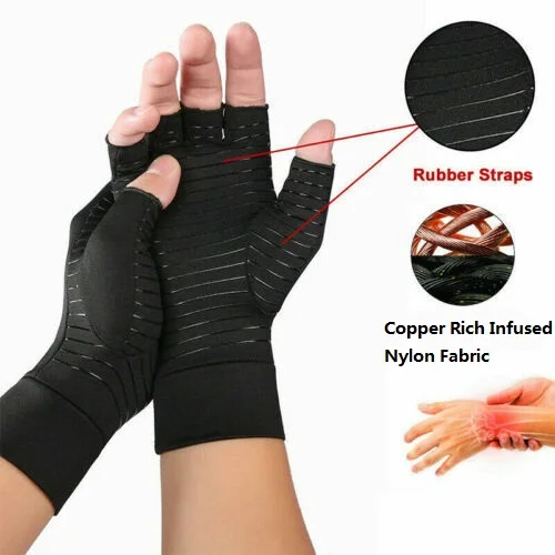 Wholesale Custom Therapeutic Copper Arthritis Gloves Compression