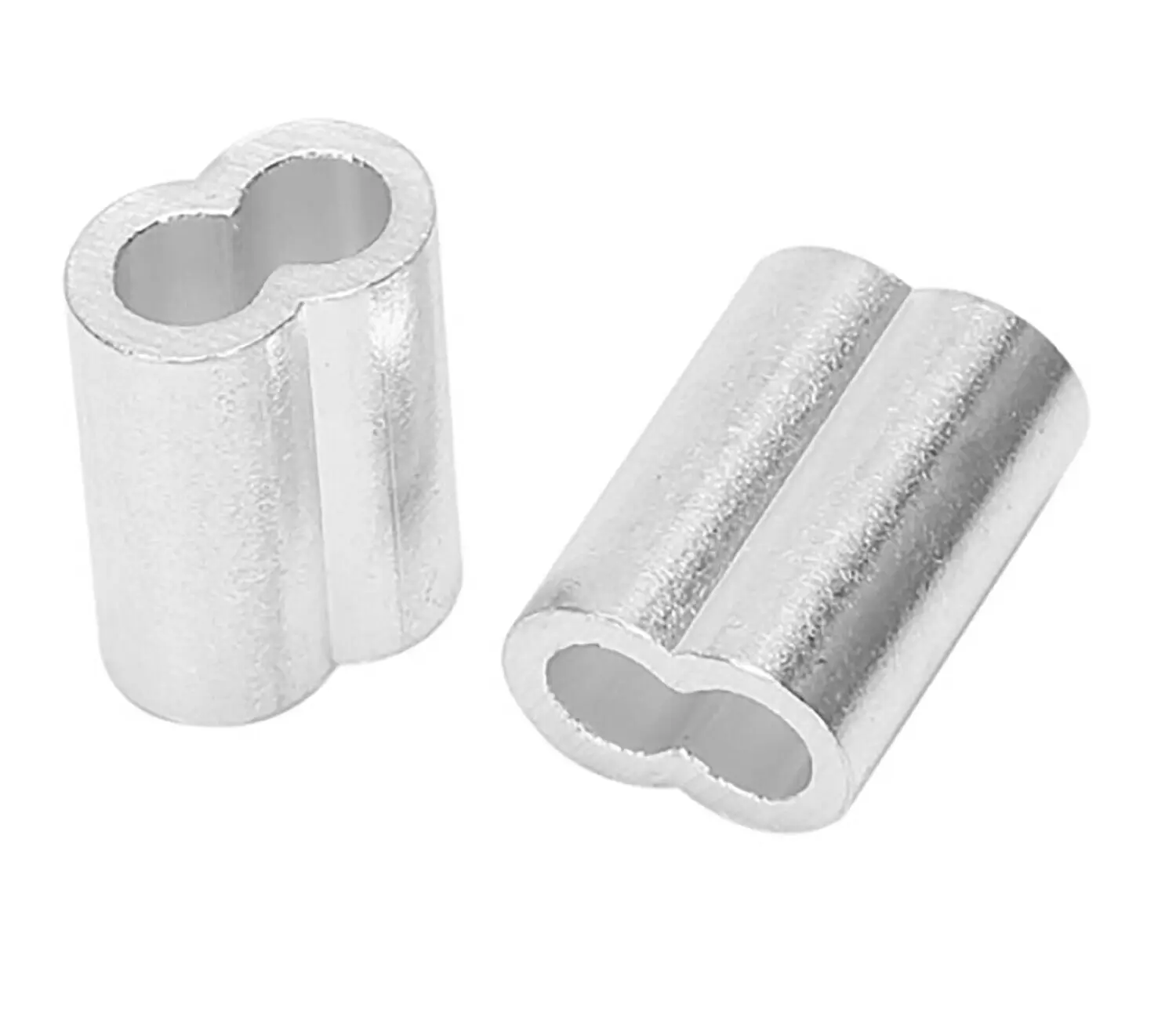 Aluminium-Presshülsen für Drahtseil-Kabelklemmen-Crimps, 100, 200, 500, 1000 Stück