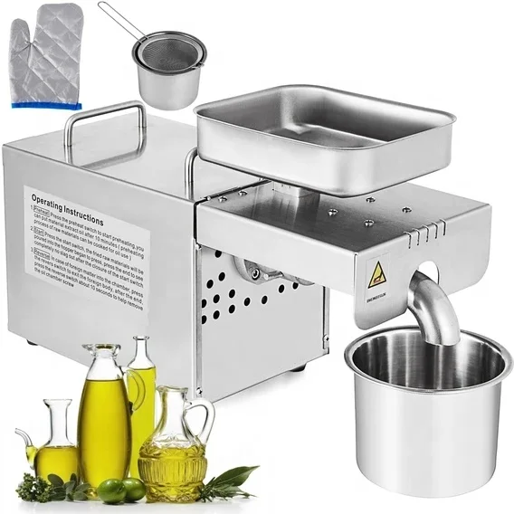 Commercial Stainless Steel Oil Presser Olive Oil Press Machine – Kitchen  Groups