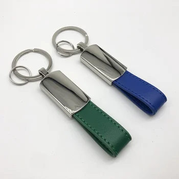 Wholesale western leather keychain custom shape leather keychain key chain keyring key ring