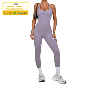 U Neck Fitness Clothes Seamless Women Activewear Gym Fitness Running Womens Sportswear Hollow Back Yoga Jumpsuit
