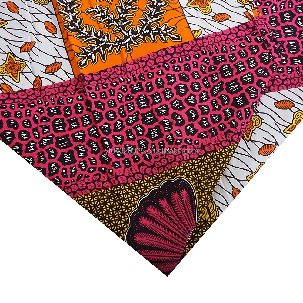 Hot Sale 100% Cotton Veritable African Wax Print Fabric Block Prints ...