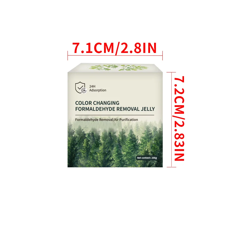 24 Hours Working Formaldehyde Purifier Color Change Gel Jelly Formaldehyde Removal Scavengers for New House and Car