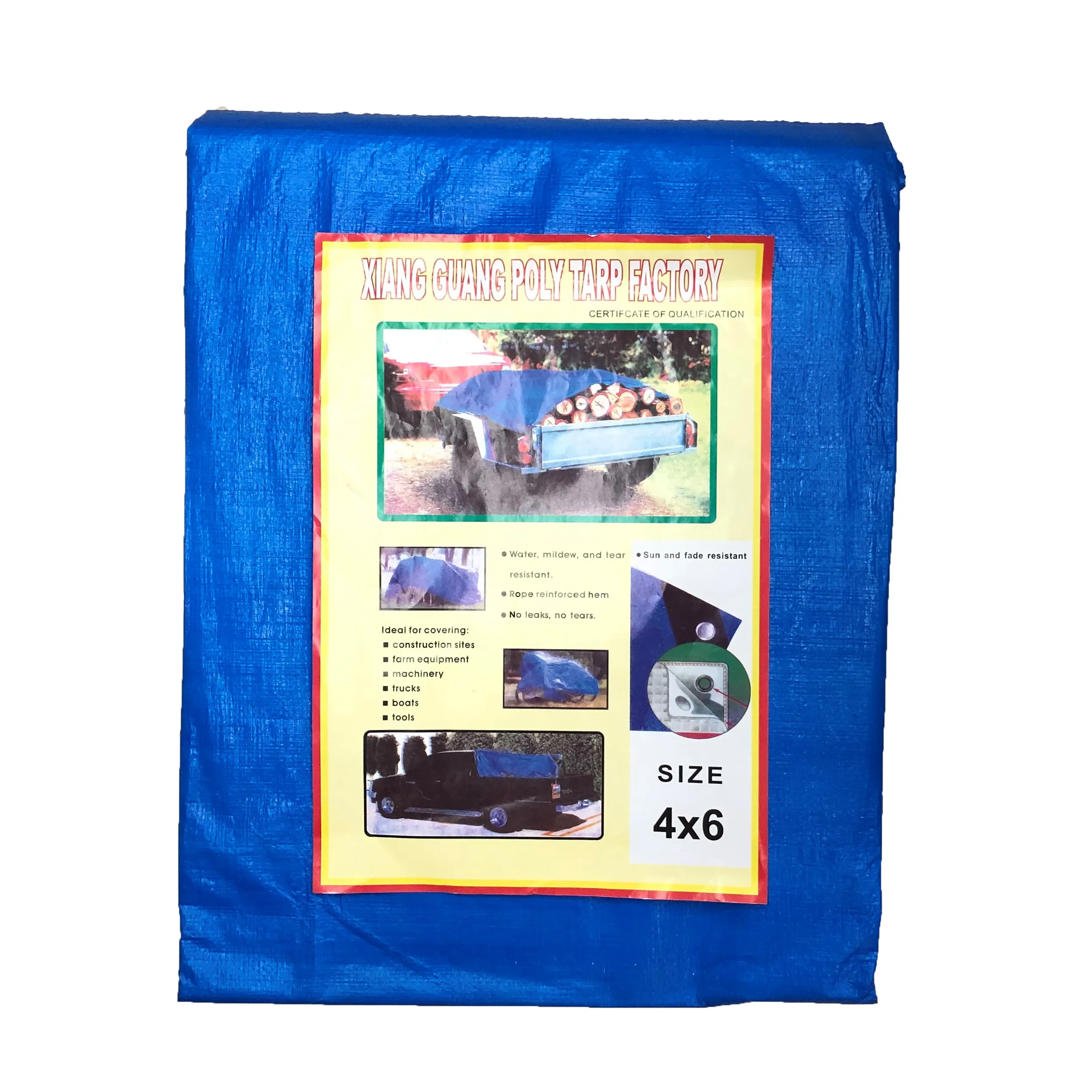 Sliver White Color Customized Tarpaulin Sheets Double Sides Laminated Plastic Fabric Waterproof Poly Tarp Export to Africa
