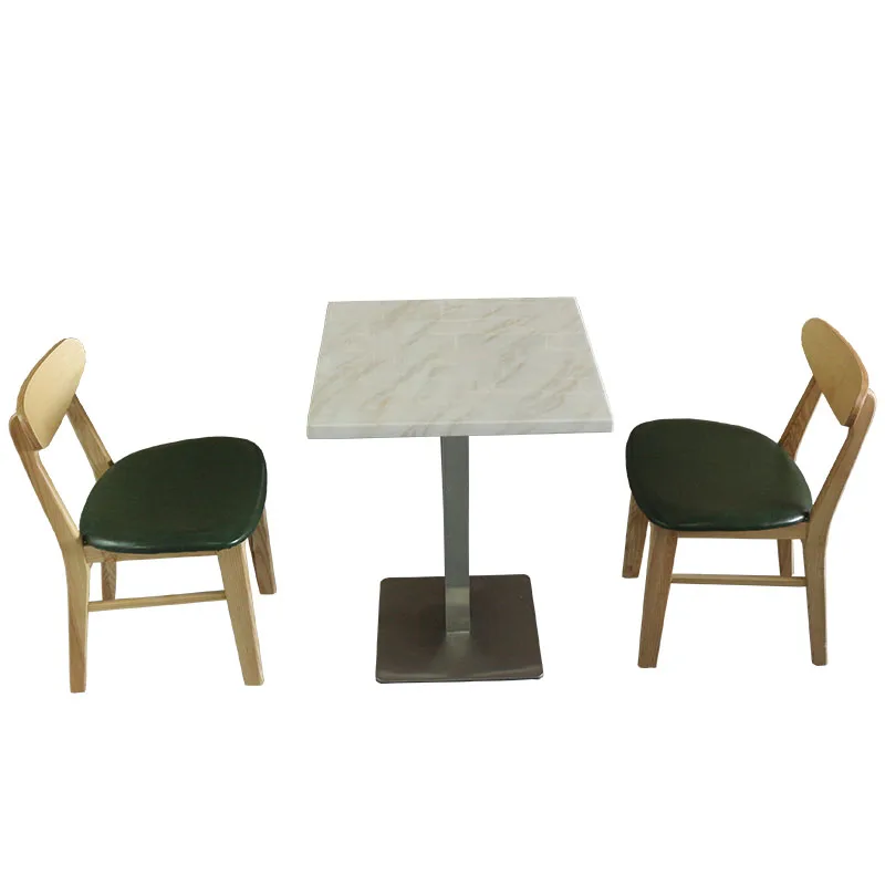 Luxury  Modern Furniture Commercial Service  Cafe Artificial Marble Cheap Restaurant Dinning Table and Chair Set