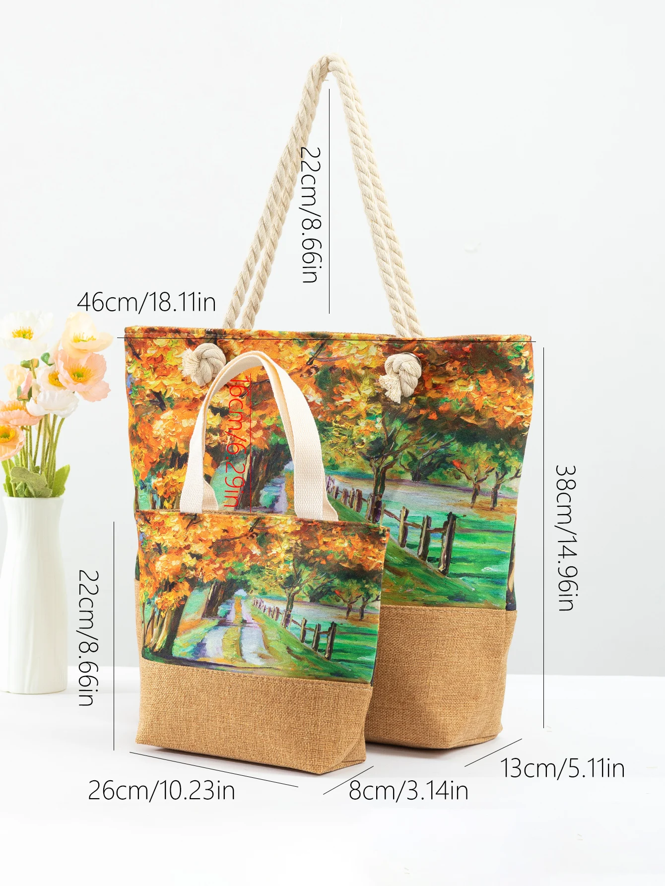 Candy Color PU Tote Handbag – Women’s Floral Lined Shopping & Beach Bag