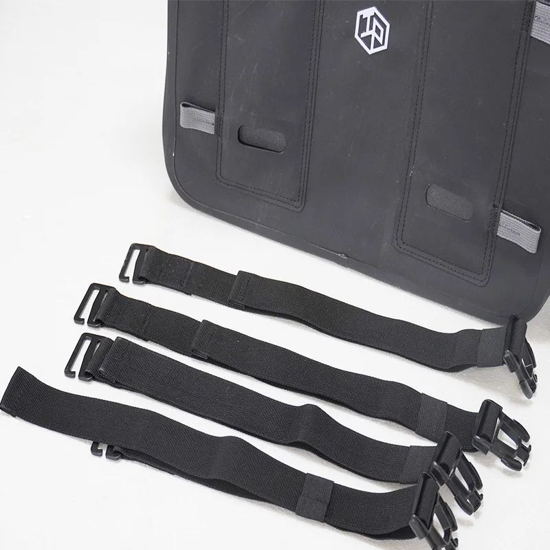 Motorcycle Saddle Bag Roll-top 100% Waterproof PVC Material Ultra-abrasion Luggage