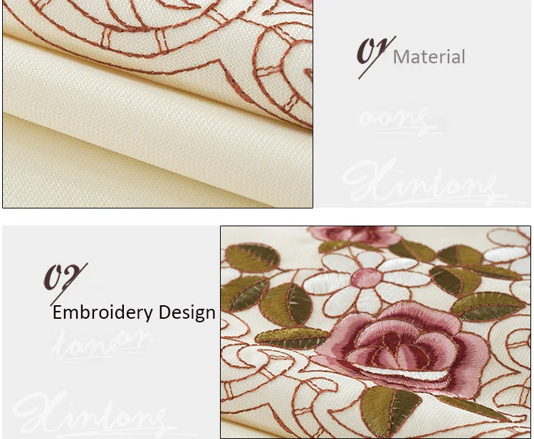 Multi-size European Style Embroidered Simple Table Cloths for Rectangular Polyester Square Modern Knitted Waterproof Tablecloth