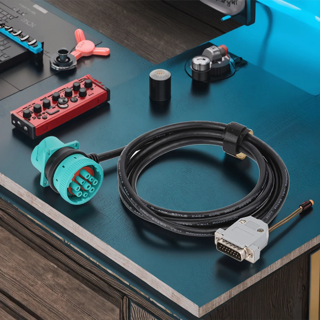 Custom DB15Pin Male J1939 9P Connector Sae Adapter Cable PVC Insulation Material