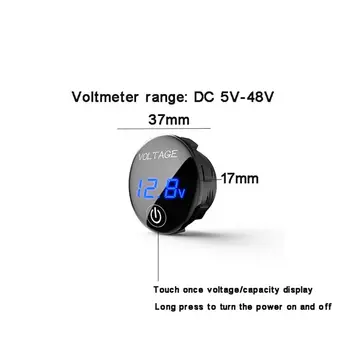 Led Panel 12 V Digitales LED Voltmeter 5V-48V – Für Auto & Motorrad, Präzise Spannungsanzeige Im Panel-Format Radio Voltmeter