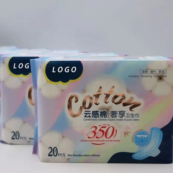 2024 Factory Direct Sales Disposable Cloud Cotton Sanitary Napkin for Women,350mm