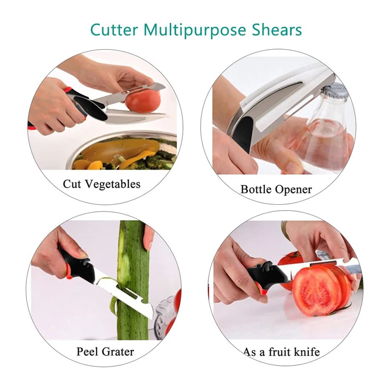 Multifunctional Cleaver Food Choppers Kitchen Shears Quick Vegetable