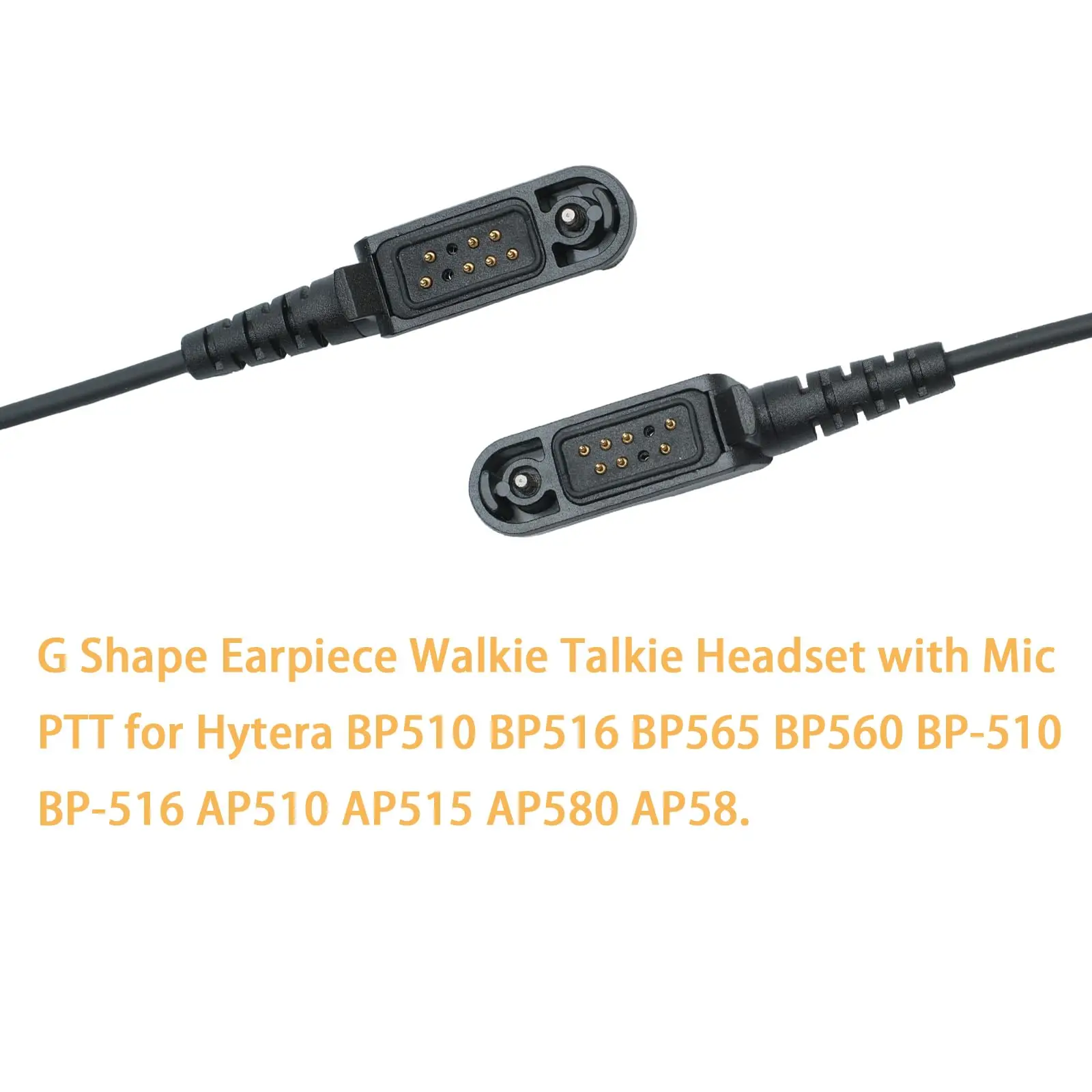 G Shape Adjustable Earhook Handfree Earpiece With PTT Clip for Hytera AP510 AP580 BP510 BP560 Walkie Talkie Earphone Accessories