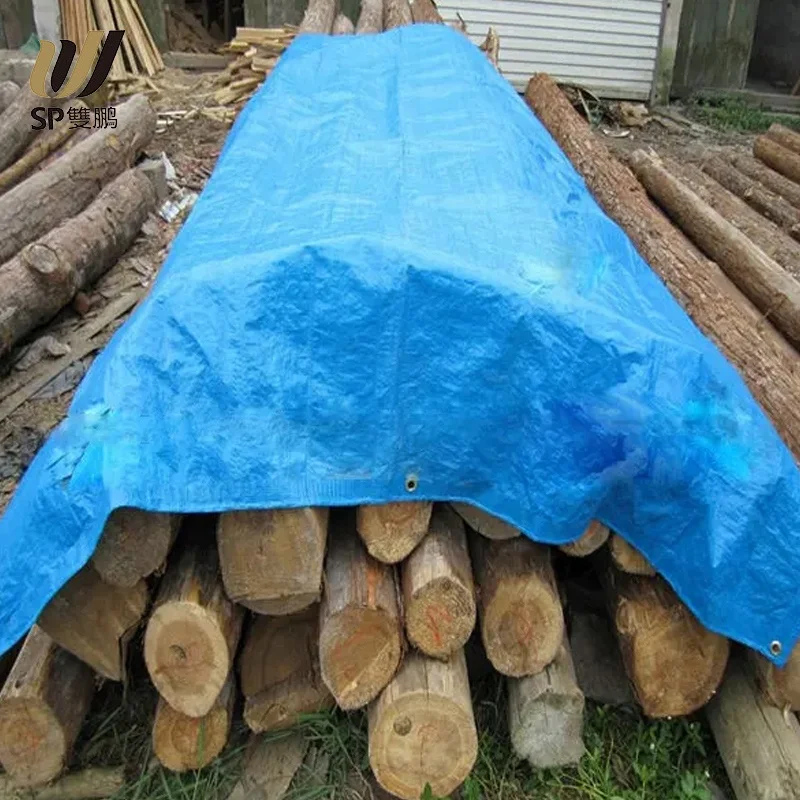 SP Kundenspezifische UV-beständige Holzverpackungsabdeckung aus PE-PP-Gewebe für Brennholz