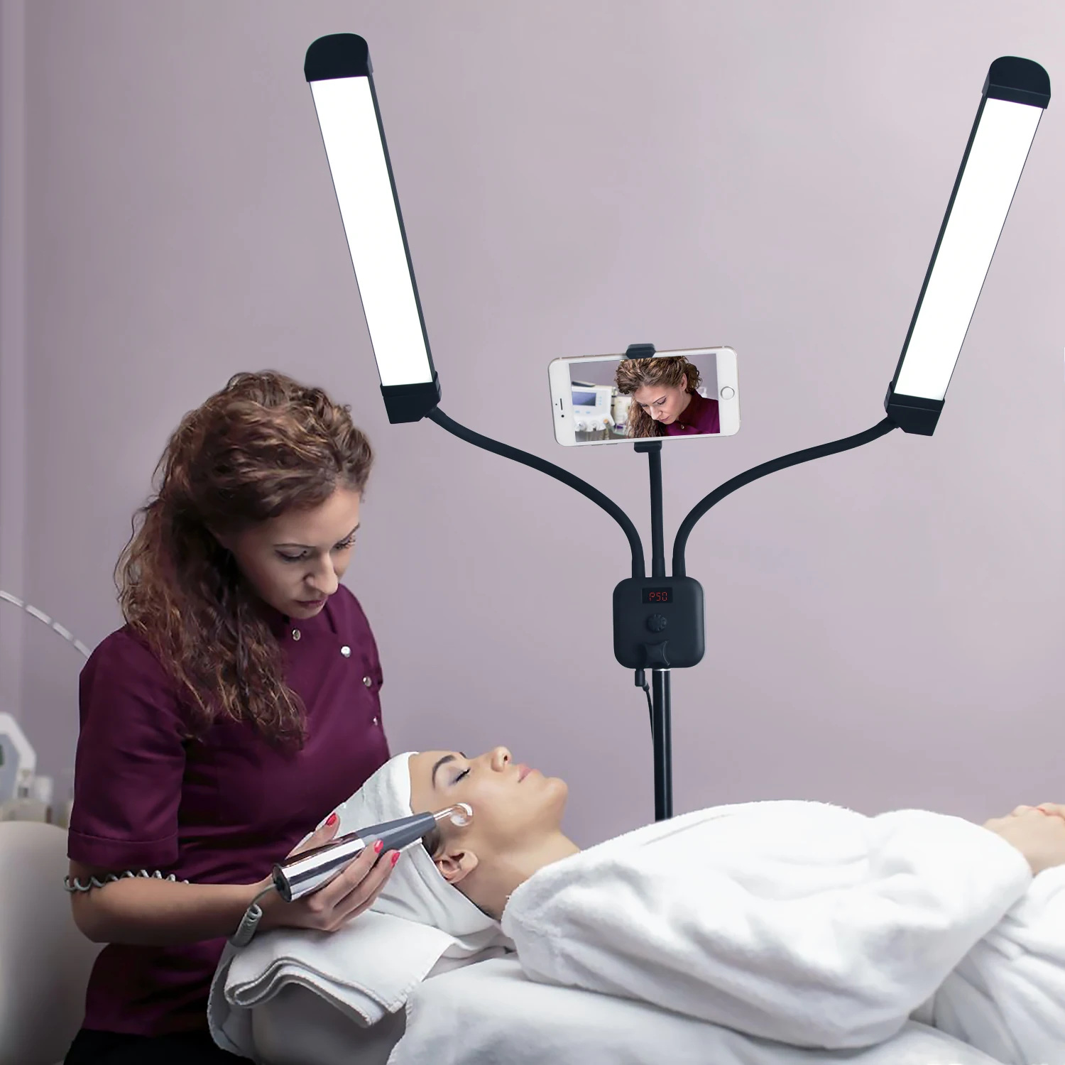 Double Arms Led Eyebrow Tattoo Light Microblading Eyelash Extension Led