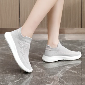 Made in China Fashion Trend Comfortable Women's Shoes Lightweight Breathable Knitted Shoes Mesh Shoes