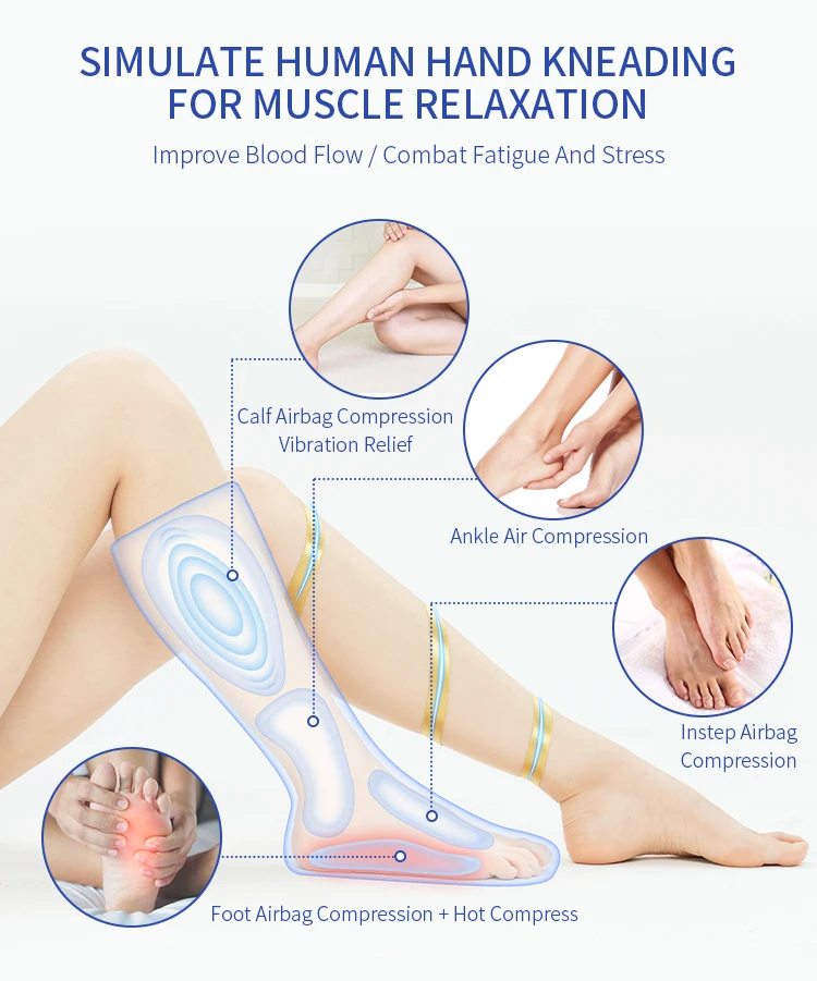 Vibrationsluftkompressions-Massager fr Beine und Fe mit Wrme Vibrationsluftkompressions-Massager fr Beine und Fe mit Wrme