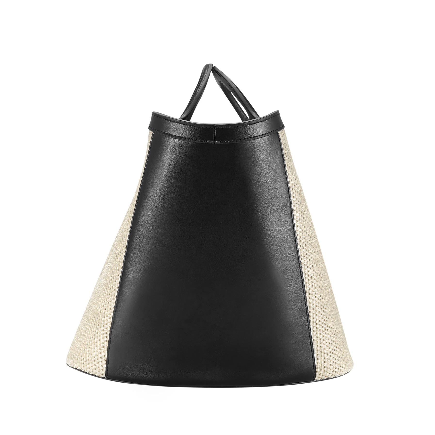 Custom High-Quality Fashionable Canvas  with Leather Trim Handbag for Women Portable  Essential