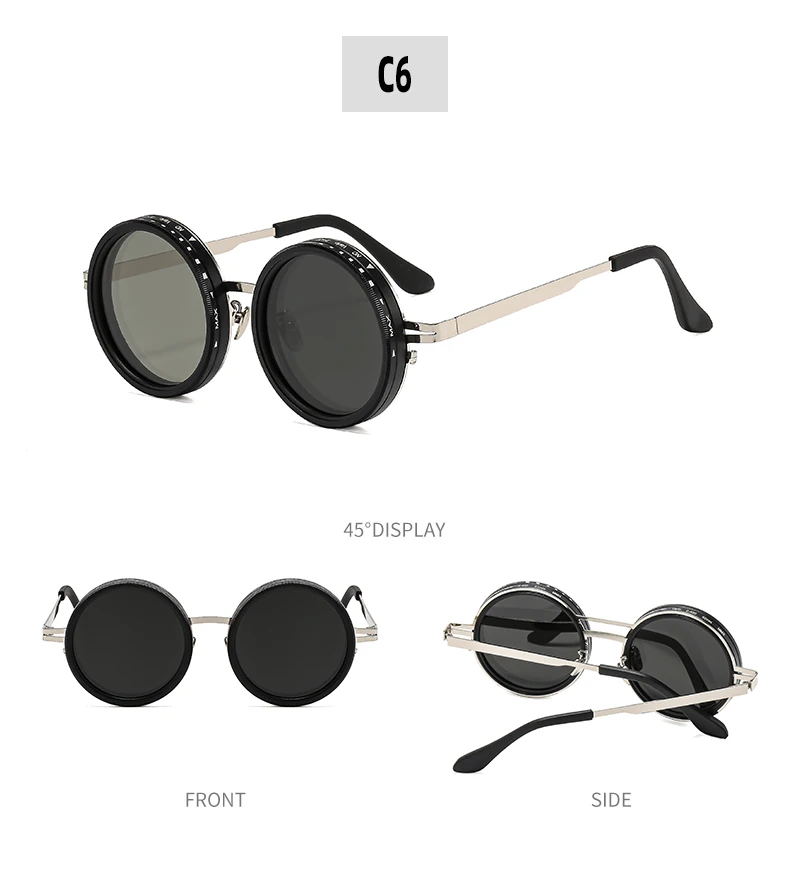 Hot High Quality Round Polarized Brightness Adjustable Sunglasses Aperture ND Filter Tint Adjustment Sunglasses with Camera Lens
