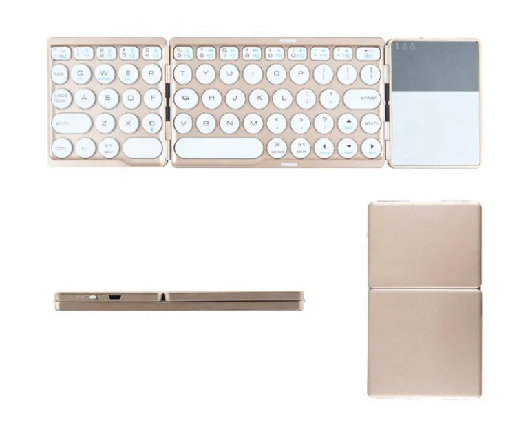 Pocket Size Portable Iclever Fold Keyboard Fold up Mini Keyboard for Phone Tablet Laptop PC ipad iphone