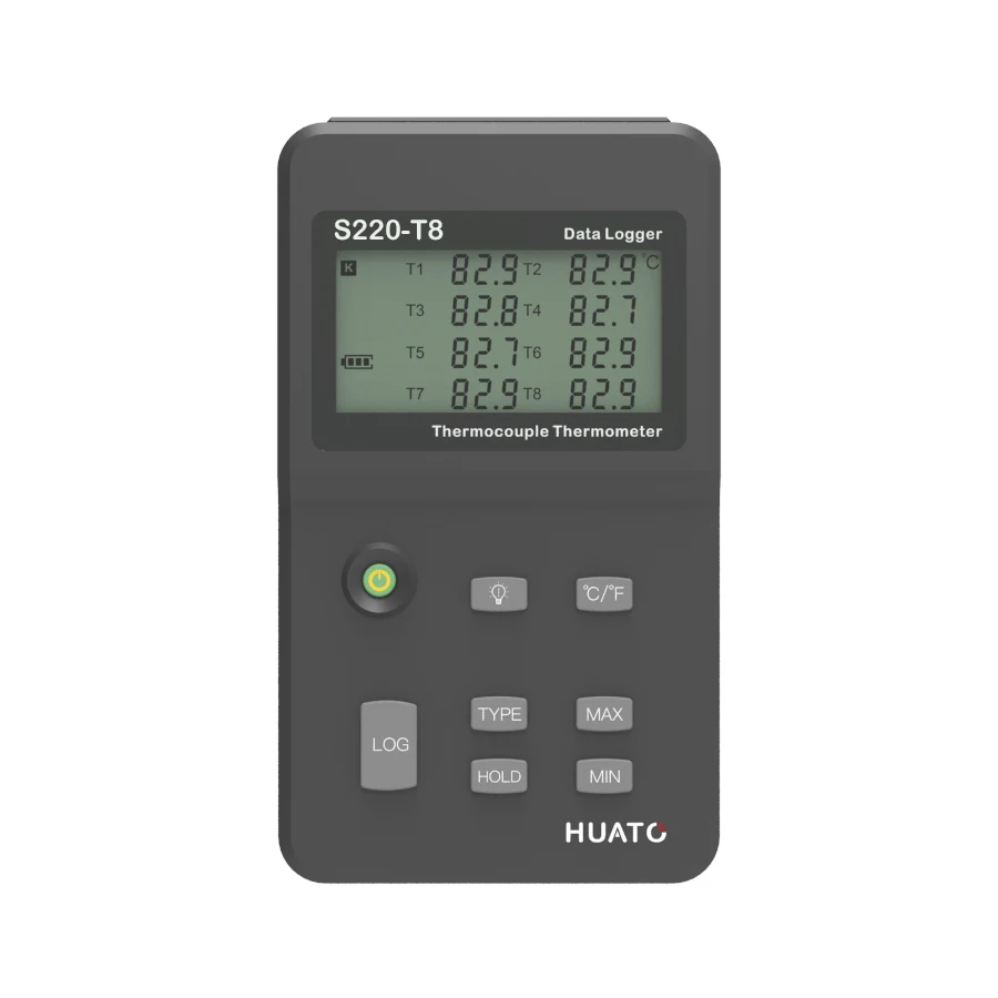 8 Channel Thermocouple Thermometer Data Logger - HUATO
