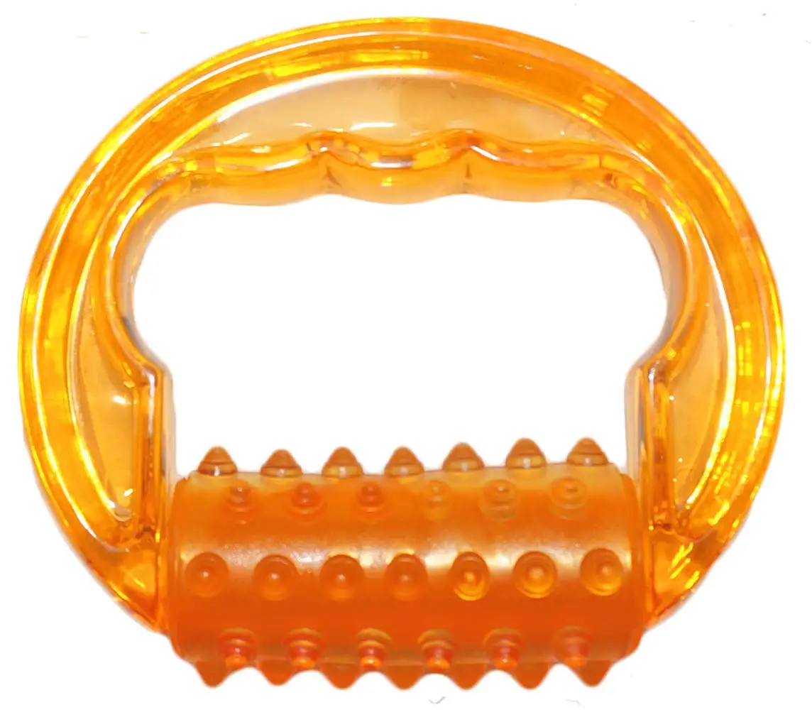 Transparent Pink Plastic Massage Tools Anti Cellulite Massage Roller