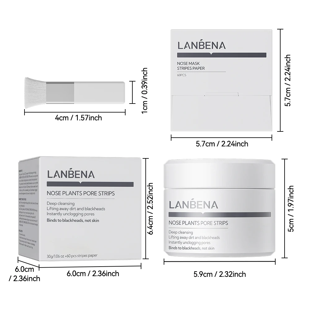 Lanbena Hot Sales Clean Black Head Remove Organic Nose Mask Acne Nose Mask Remove Strips Pore Strip factory