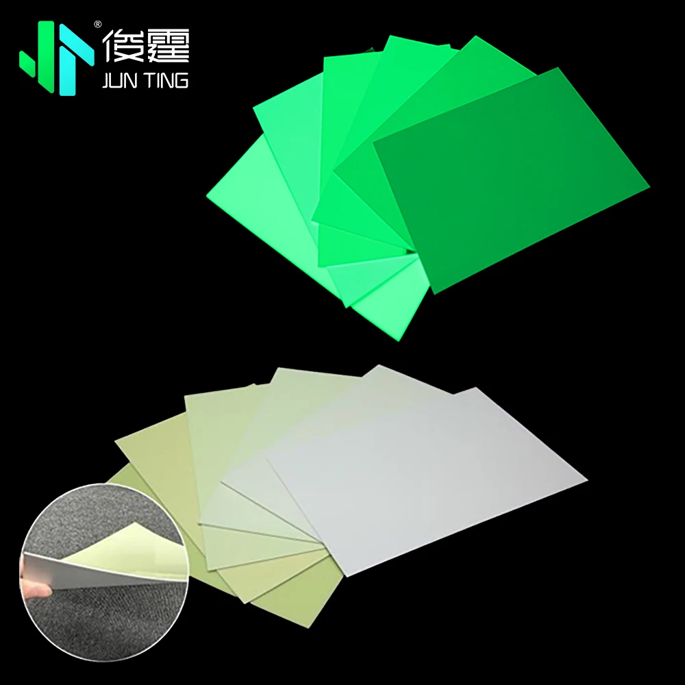 Junting Luminescent Board for Glow in the Dark Rigid PVC Sheet Photoluminescent Pigment Reflective Material for Outdoor Lighting