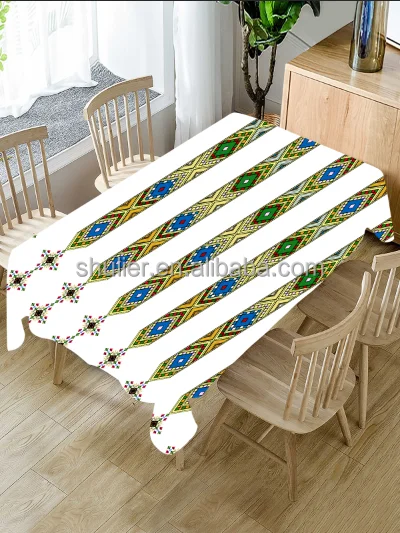 Ethiopian Pattern Design LOGO Saba and Telet Design Pattern Popular Sashes Runners Table Runner Tablecloth