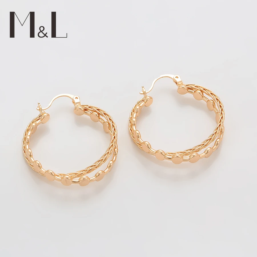 M&l X000704048 Xuping Jewelry Gold Earring Hoops 18k Custom Gold Charm