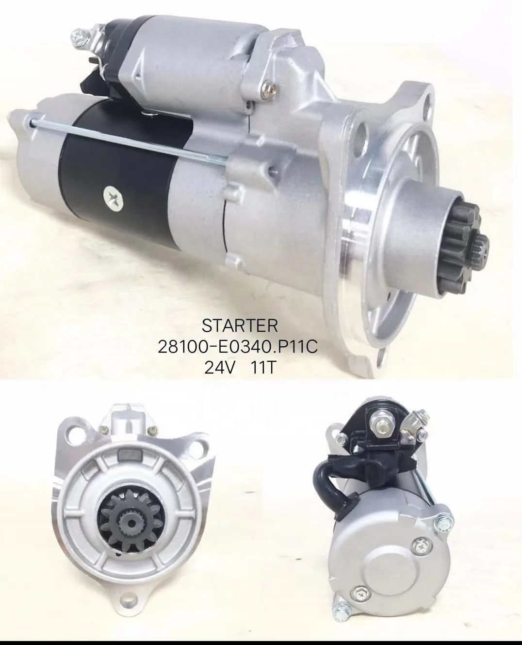 28100-E0340 P11C 24V 11T Starter for HINO Japan - Reliable Auto Parts