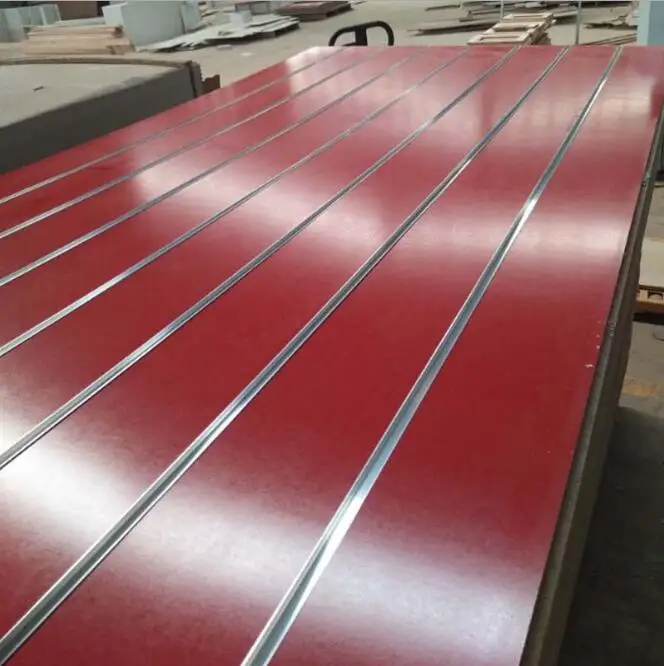 18mm Thickness Slatwall Laminated Mdf Sheet Board Groove Slat Wall